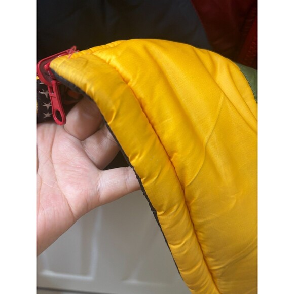 FARM Rio Cerrado Sky Reversible Puffer Jacket Black & White Rainbow Size S - Picture 6 of 16